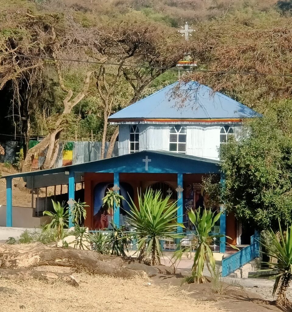 Orthodox church forest - Bole Bulbula Teklehaimanot in Addis Ababa Ethiopia. February  2025