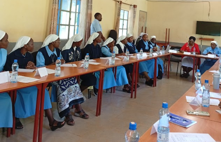 Sisters and novices attending the training