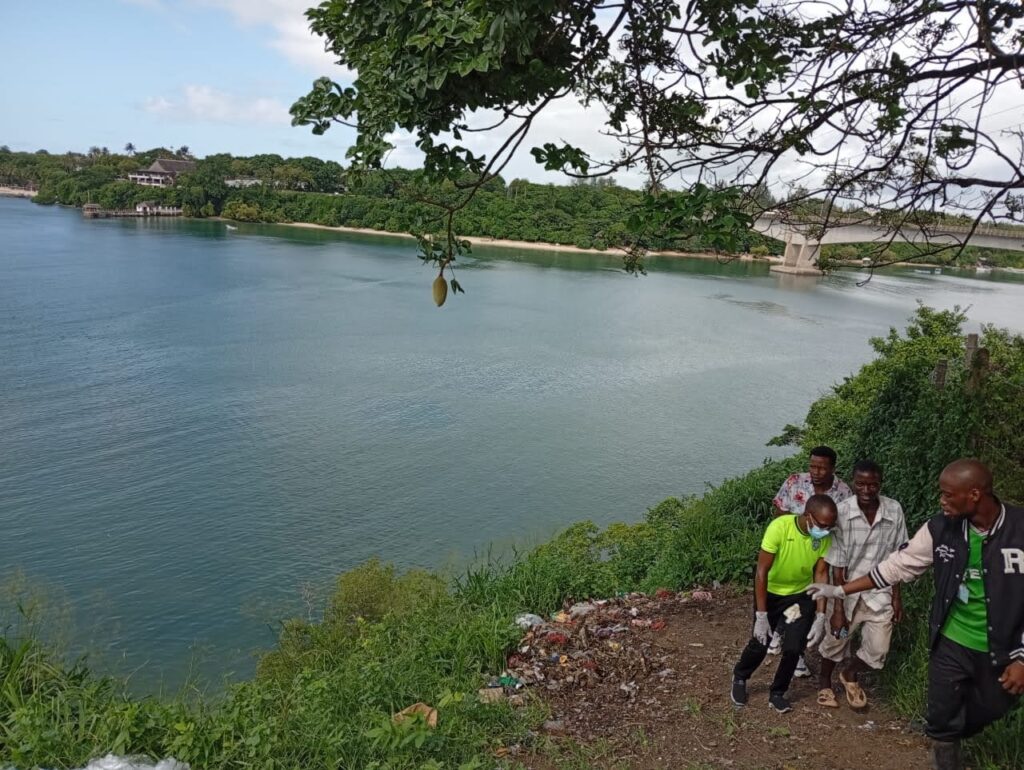 World Environment Day 2025, Participants cleaning up by the creek 